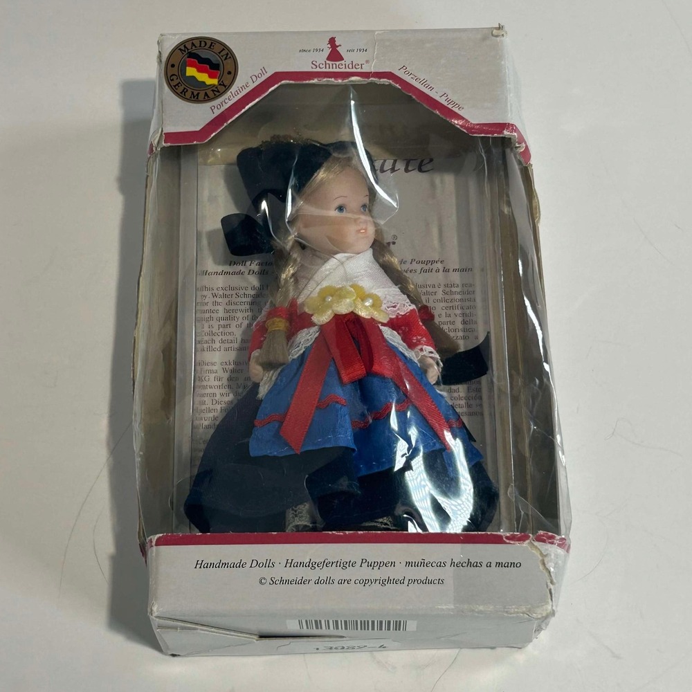 Schneider German Porcelain Doll - Handmade Folklore Costume Bamberg Germany